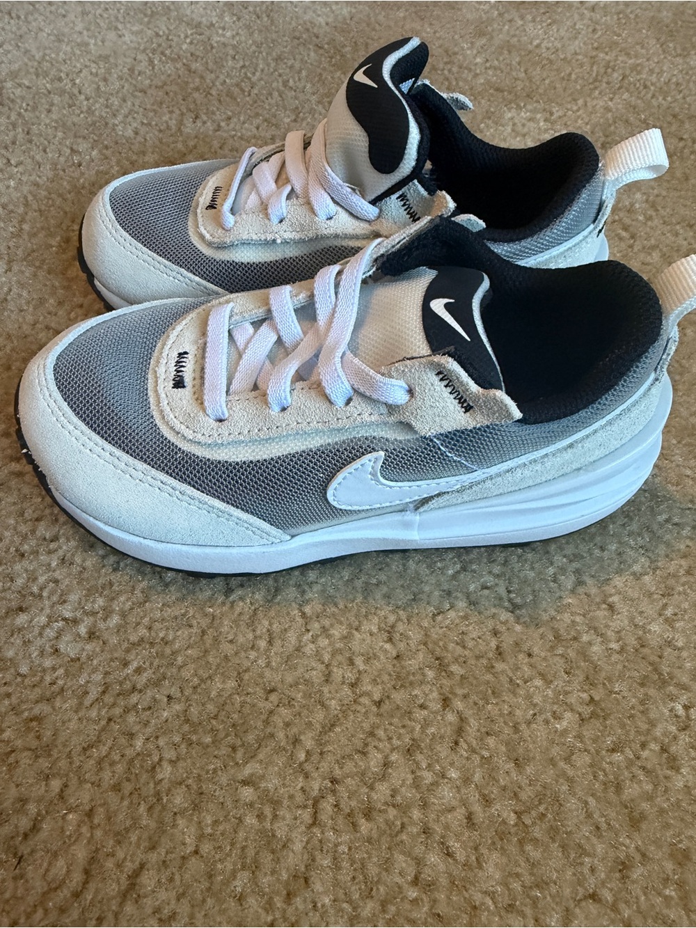 Nike Kids White and Black Athletic Sneakers